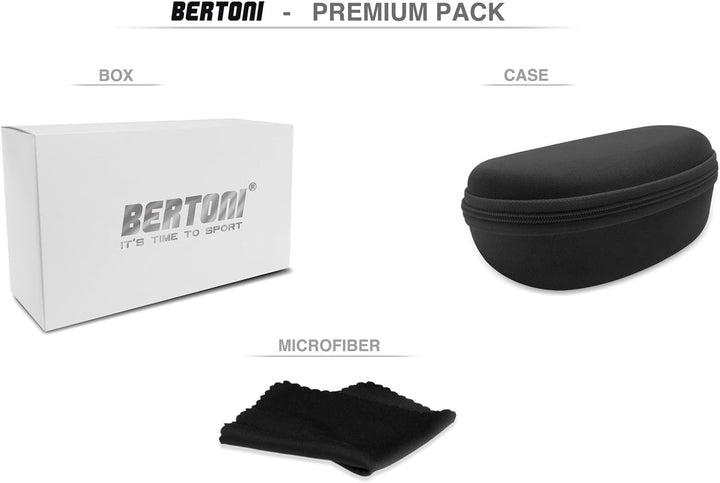 BERTONI Polarisierte Bergbrille Gletscherbrille Bergsteigerbrille Skibrille Trekking mod. Cortina So