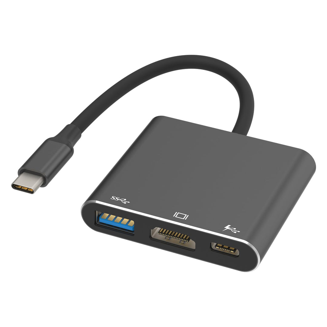 VVG USB C to 4K HD.MI Adapter for MacBook Pro/Air, 3 in 1 USB-C Digital AV Multiport Adapter with 4K