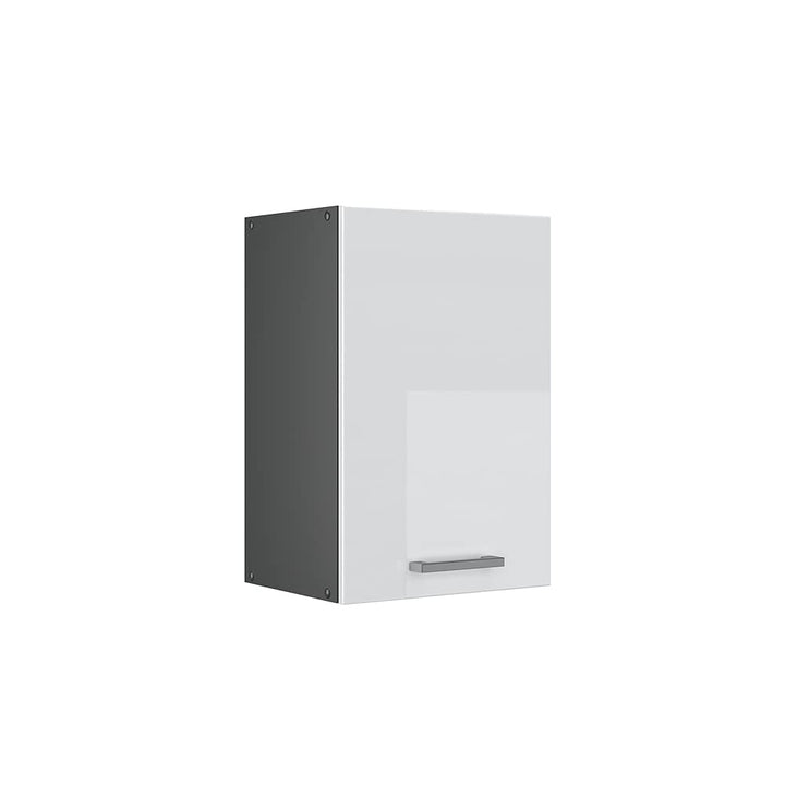 Vicco Hängeschrank R-Line, hängender Küchenschrank, Weiss Hochglanz/Anthrazit, 40 cm Weiss Hochglanz