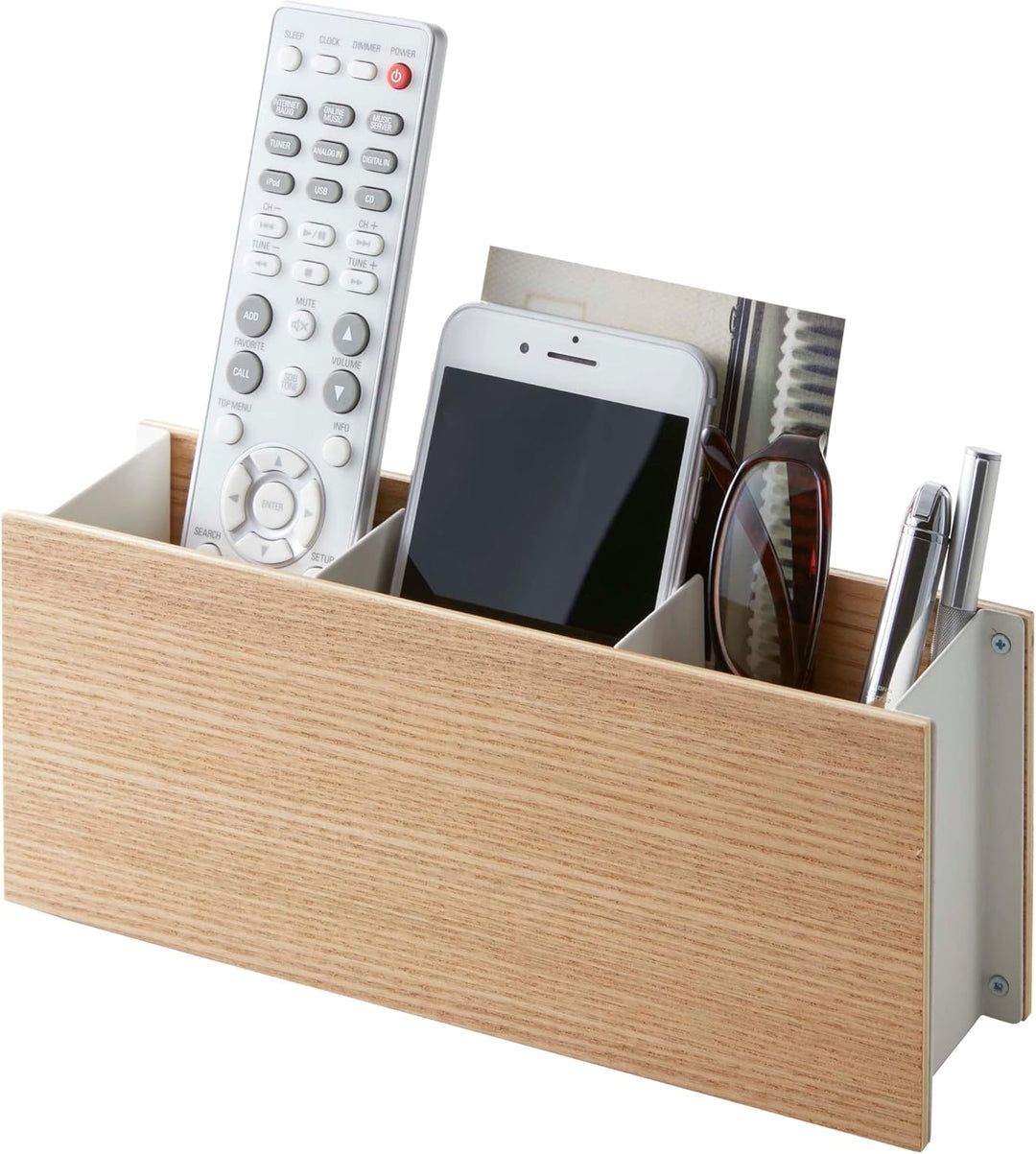 Pen & Remote Rack - Rin - natural Weiss, Weiss