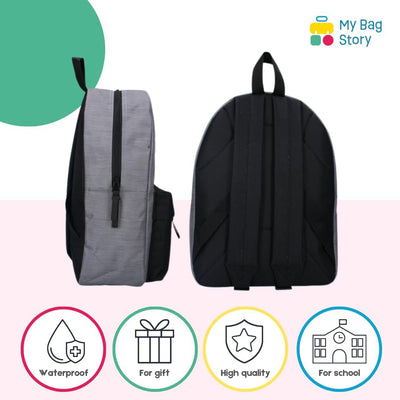 mybagstory - Rucksack - Spiderman - Grau - Kinder - Schule - Kindergarten - Grundschule - Schulranze