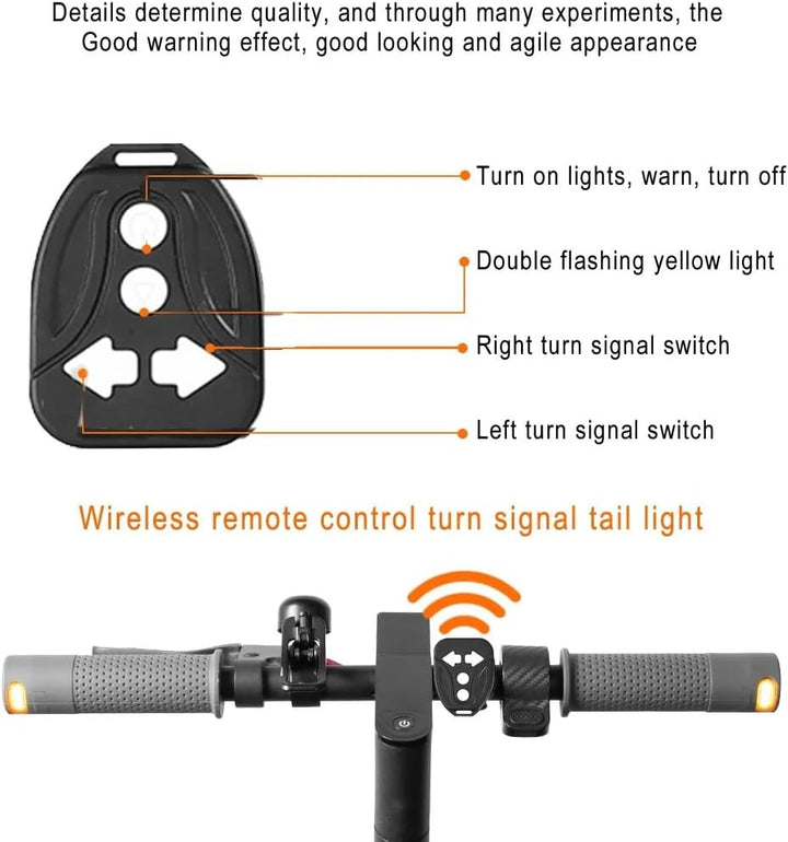 Elektroroller Lenkergriffe mit Blinkern Kompatibel mit Xiaomi M365 Pro 1S Pro 2 Mi3 LED Blinker, Gra