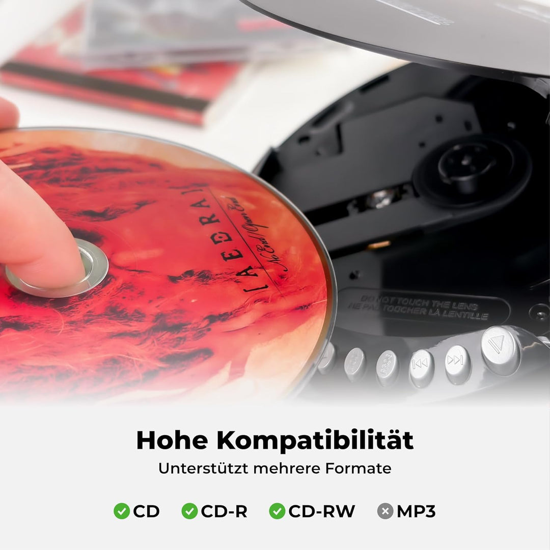 Denver DM-24 Discman, Schwarz ohne Anti-Schock Single, ohne Anti-Schock Single