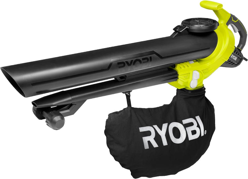 RYOBI 3000W Elektro-Laubsauger RBV3000CESV (Luftmenge16 m³/min, Luftgeschwindigkeit 375km/h, Fangsac