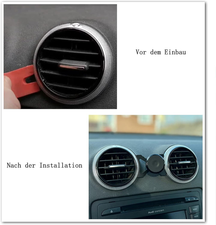 Magnet Handyhalterung kompatibel Audi A3 8P und Audi S3 8P geeignet für Smartphone und GPS mit Auto
