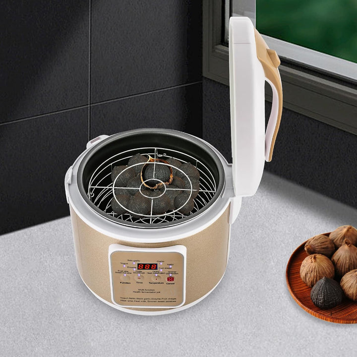 Joghurtbereiter | Schwarz Knoblauch Fermenter 6L | 90W | Joghurt &amp; Natto | Fermentierer Schwarz Knob