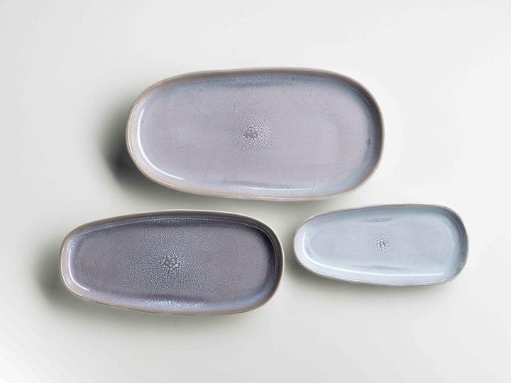 MÄSER Serie Elea, 3-tlg. Plattenset im Vintage-Look, flieder, Steinzeug