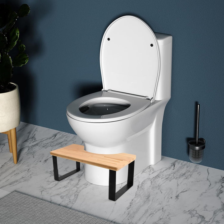 Dokeno Toiletten Hocker, Fussbank Holz, Kackhocker für Erwachsene, Anti-Rutsch Klohocker, Toiletten