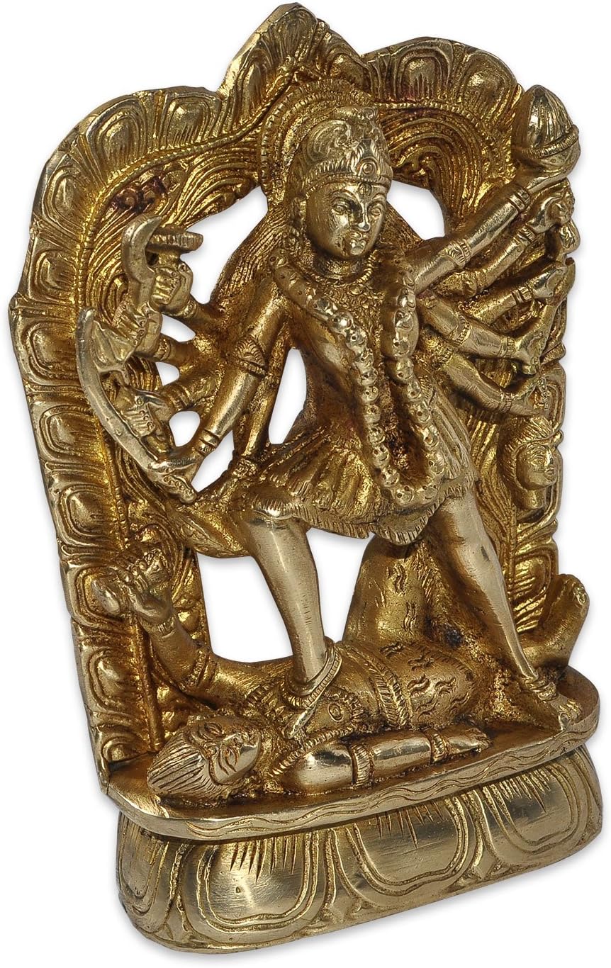 DakshCraft Göttin Kali Idol Statue Steht auf Shiv für zu Hause Dekor Geschenke antike Elemente Pooja