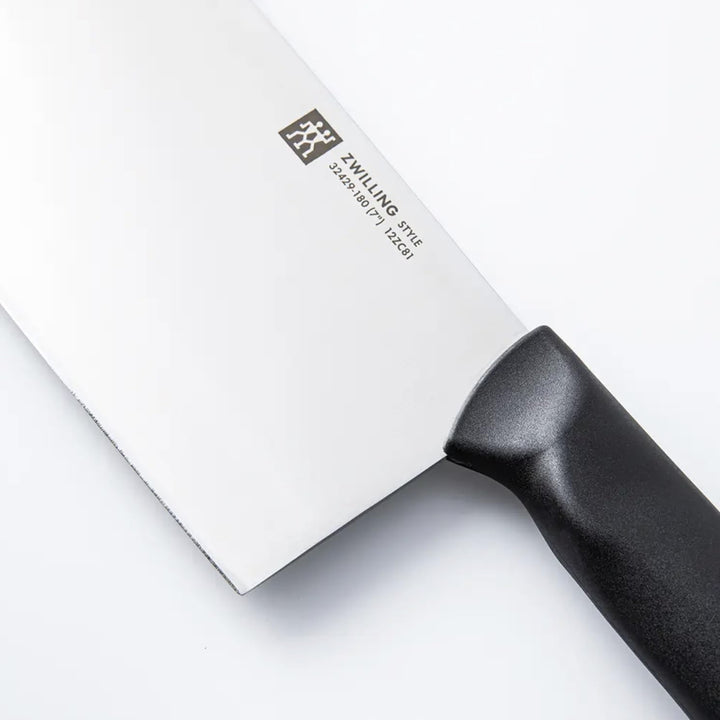 Zwilling TwinNova3 Wok pfanne Induktion 30 cm mit Glasdeckel + Chinesisches Kochmesser 18cm, 3 tlg,