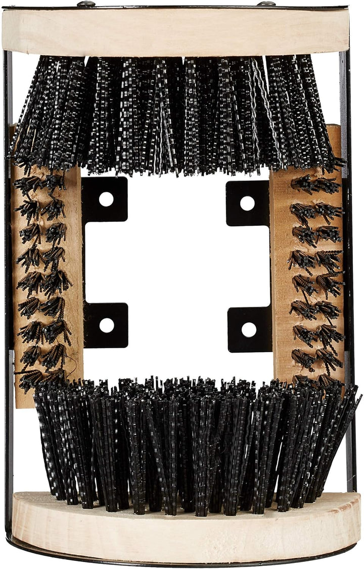 Relaxdays 2 x Schuhabstreifer mit Rundum-Bürsten, Fussabtreter Aussenbereich, robuste Borsten, mit B