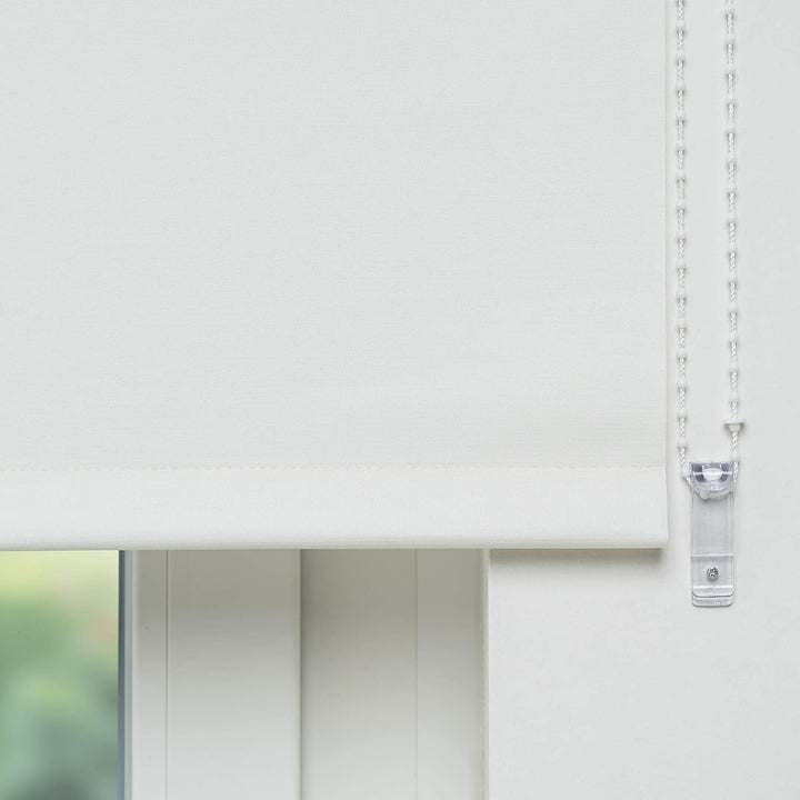 Liedeco® Rollo, Fenster Rollo, Kettenzug-Rollo / 162 x 180 cm (Breite x Höhe), weiss / lichtdurchläs