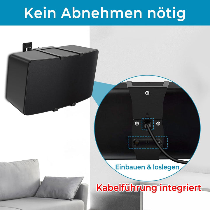 Dinghosen Wandhalterung kompatibel mit Sonos Play 5 Gen 2 Schwenk- und Neigungseinstellungen, Halter