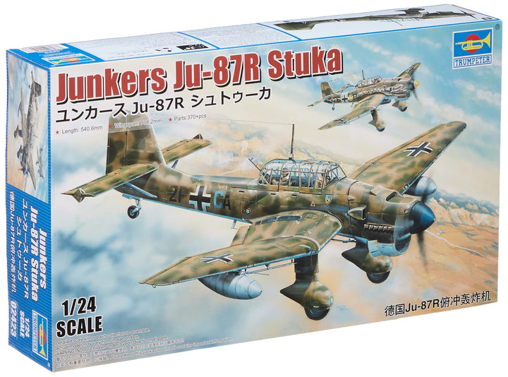 Trumpeter 002423 1/24 Junkers JU-87R Stuka, Mehrfarbig, Mittel