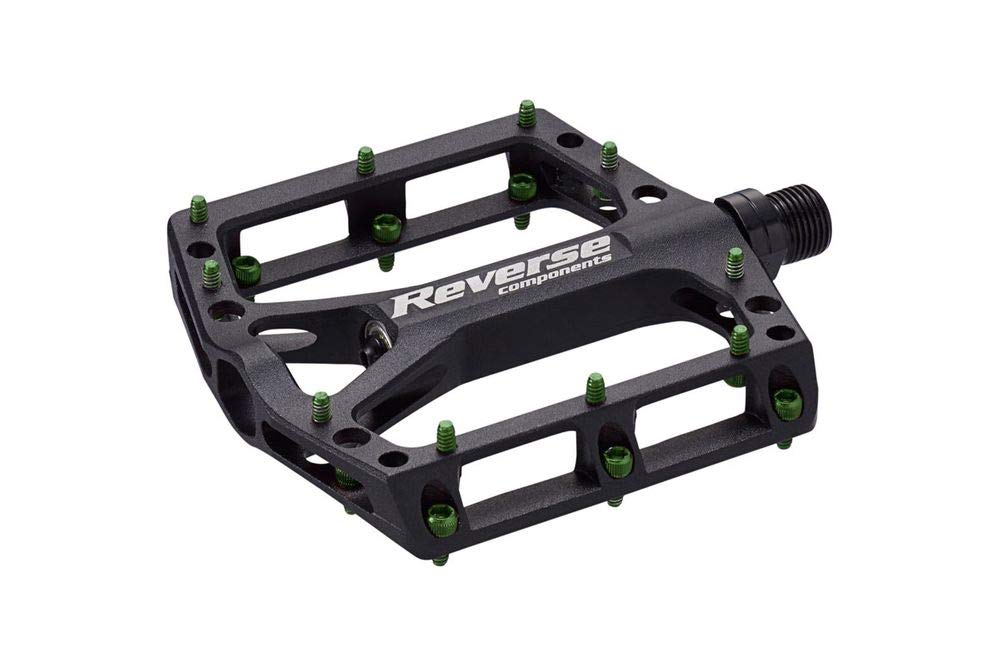 REVERSE Black One Flat Pedal schwarz/hellgrün, schwarz/hellgrün