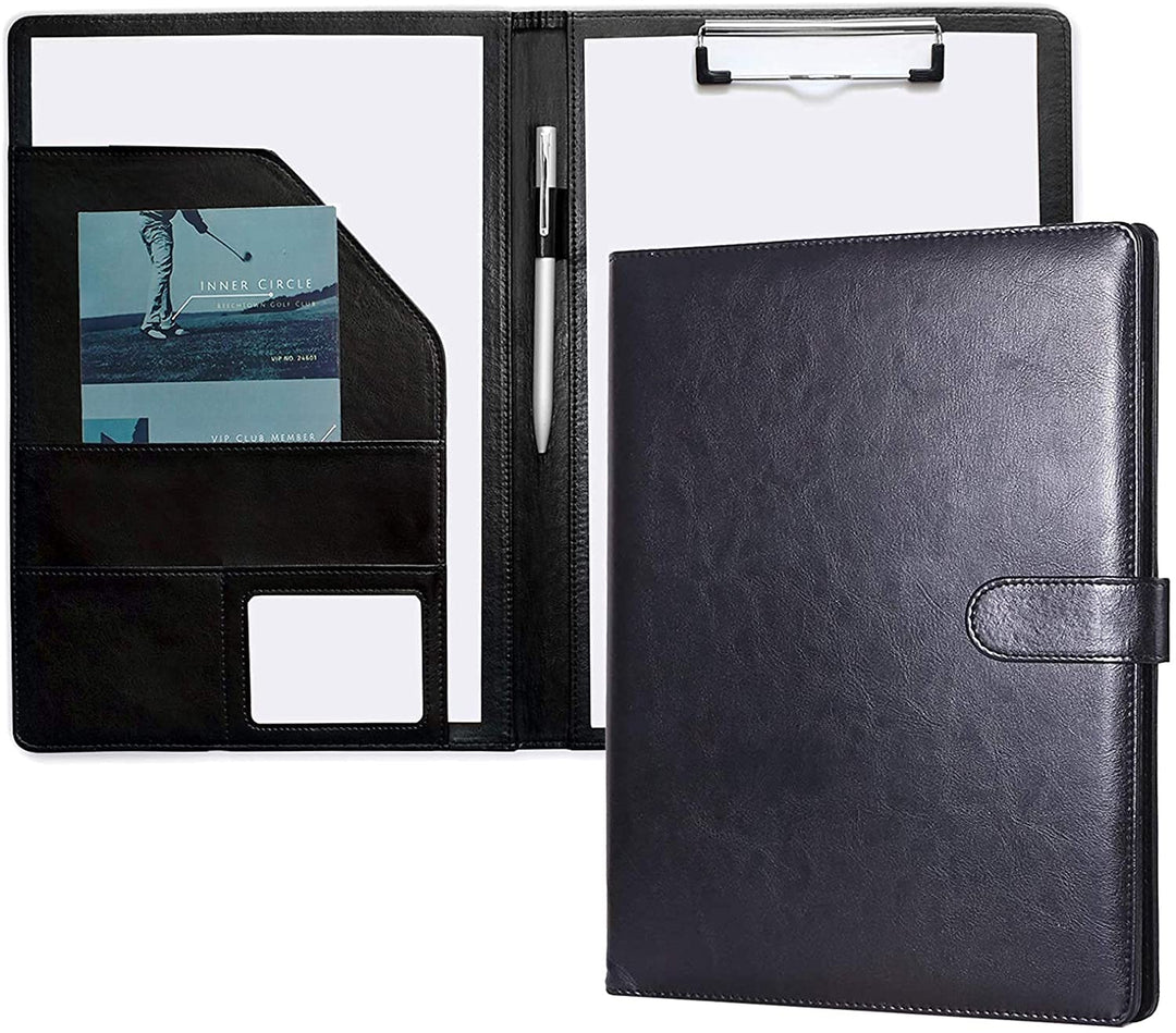 Klemmbrett A4 Ordner Klemmbrettmappe A4 Schreibmappe Klemmbrett Mappe mit Klemmbrett (Black), Black