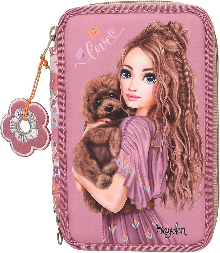 TOPModel 3-Fach Federtasche FLORAL inkl. Stifte