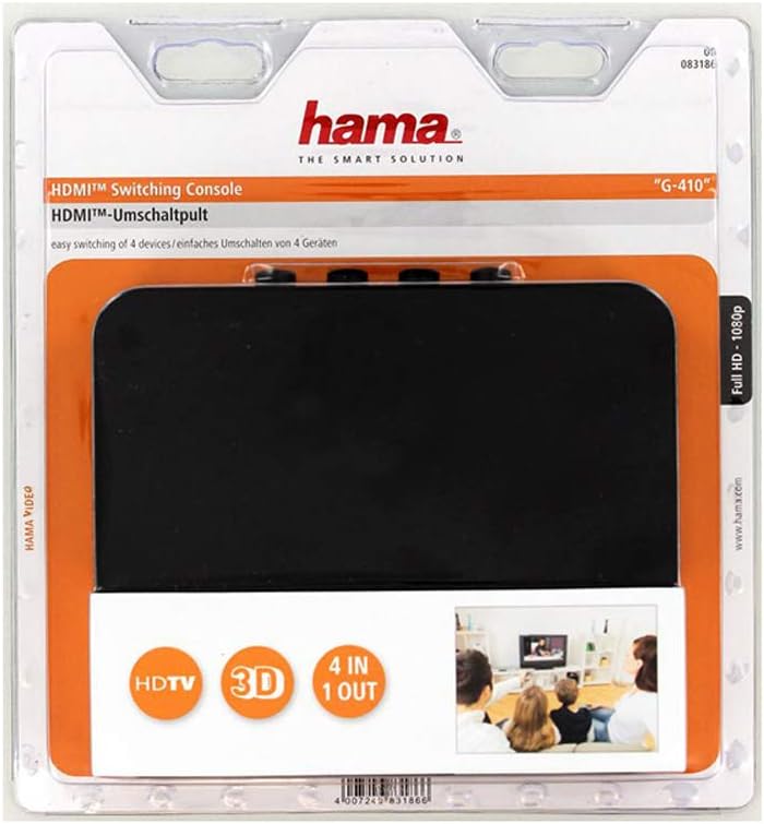 Hama HDMI-Umschaltpult G-410, 4-fach, 4-fach