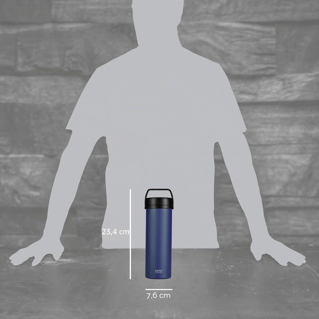 ESPRO – P0 Ultraleichte – Französische Kaffeepresse für Einzelportionen und leichte Trinkflasche für