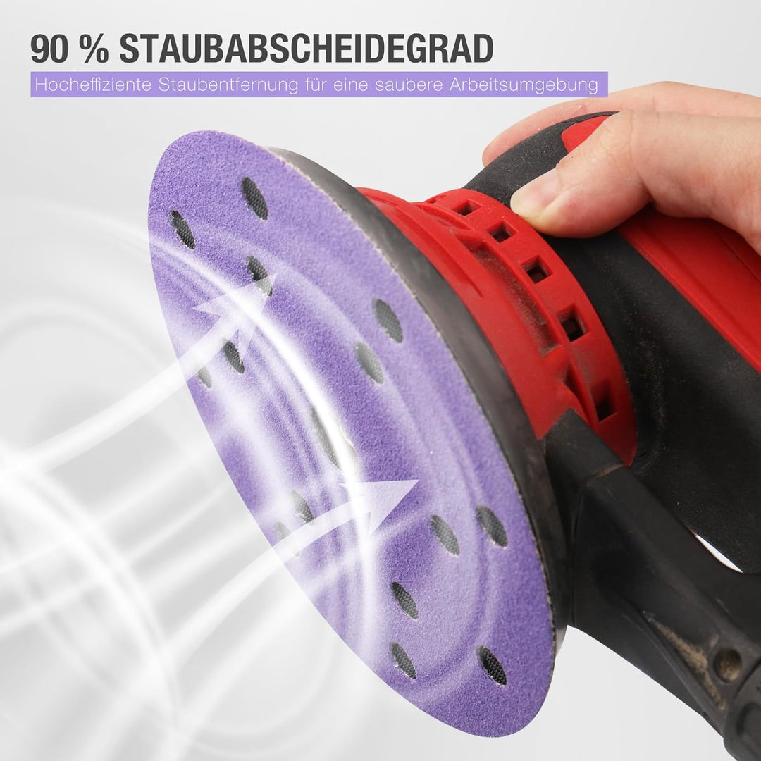 50 Stück 15 Loch Schleifpapier 150 mm Klettverschluss 120 Körnung Schleifscheiben Keramik Schleifpap