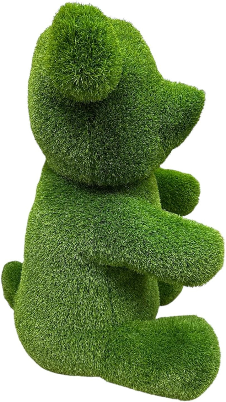 Innovative Kunstwerk Figuren aus Kunstrasen Bär Bear Teddybär Bärchen Gartendekoration Deko (Sittin