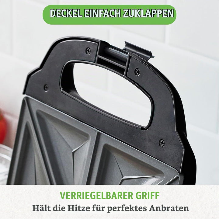 GreenChef Electric Sandwichmaker, PFAS-freie Gesunde Keramik-Antihaft, Panini, Sandwichtoasts, Grill