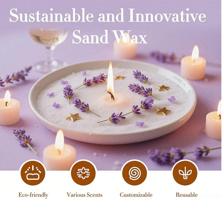 CandHeal Pearled Kerzensand,Duftendes Kerzenwachs für DIY Kerzen, Kerzen selber machen Set mit Docht