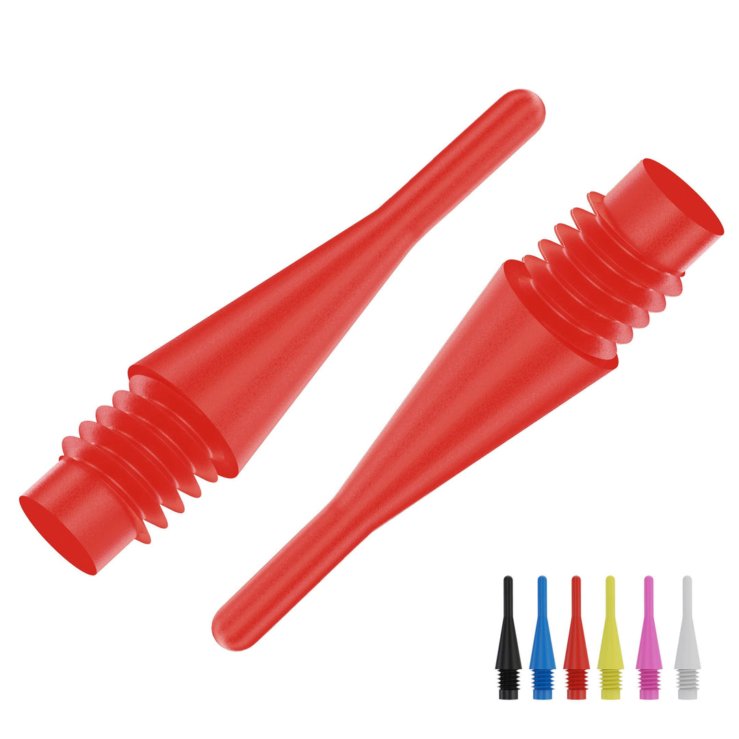 Bull's Longlife Kurz Soft Tips, Dart Spitzen 6 mm, Farbe:rot
