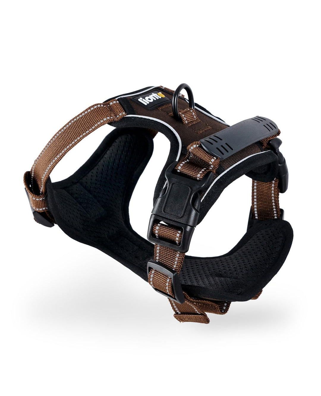 lionto Hundegeschirr gepolstert aus weichem Nylon, Grösse L, reflektierendes Anti Zug Geschirr für H