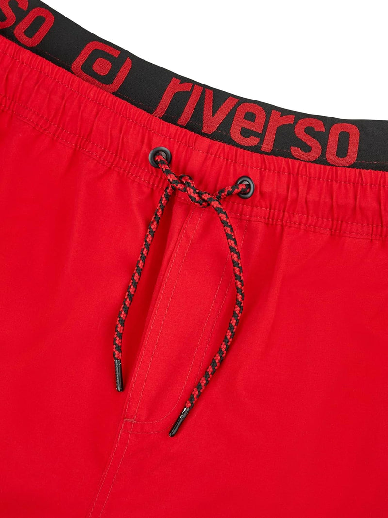 riverso Herren Badehose Badeshort RIVBobby Kurze Hose Sommer Sport Strand Shorts Tunnelzug Print 100