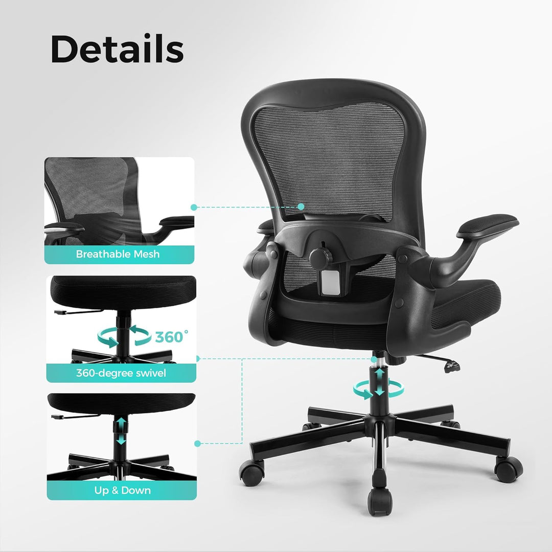 ALPHA HOME Bürostuhl Ergonomischer, Schreibtischstuhl Höhenverstellbar Chefsessel Ergonomisch Comput