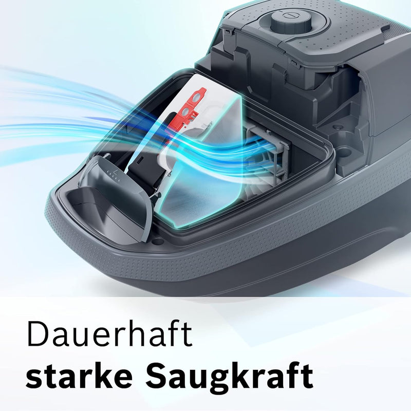 Bosch Staubsauger mit Beutel ProSilence Serie 8 BGB75XSIL, Bodenstaubsauger, ideal für Allergiker, H
