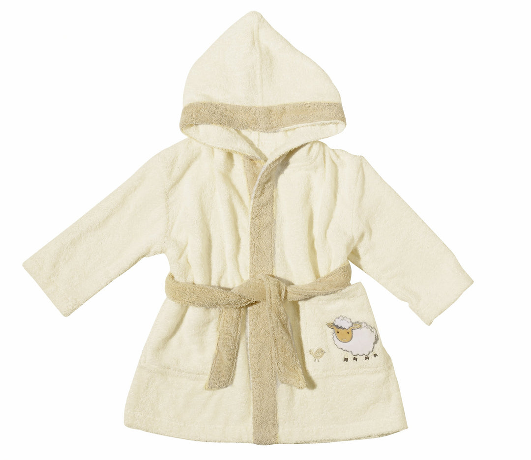 Egeria 501019 Sheep Kapuzenmantel Baby Bademantel, Bio Baumwolle, 32 x 24 x 10 cm, Ivory 92 IVORY, 9
