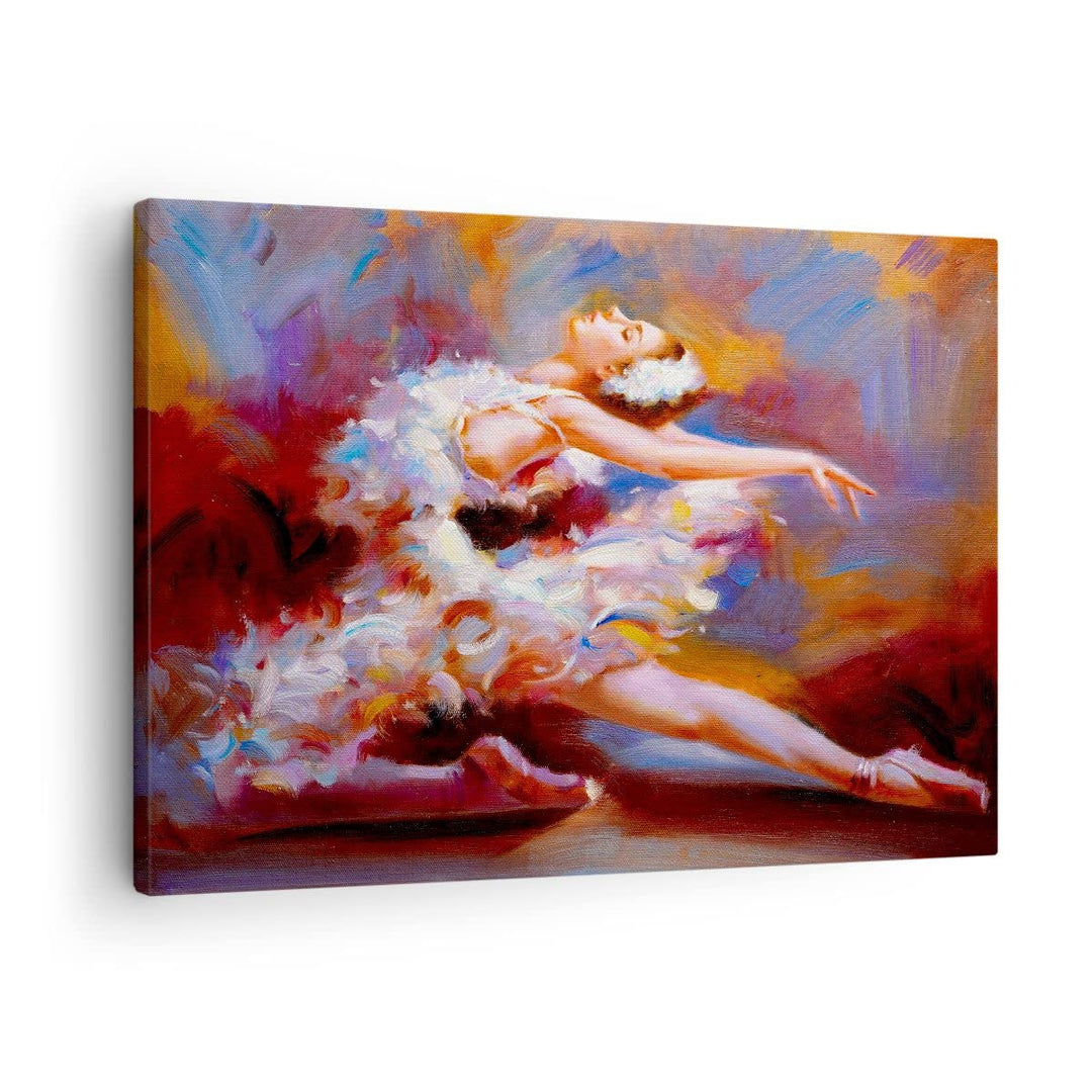 Bilder auf Leinwand Balletttänzer tanzen Leinwandbild mit Rahmen 70x50cm Wandbilder Dekoration Wohnz
