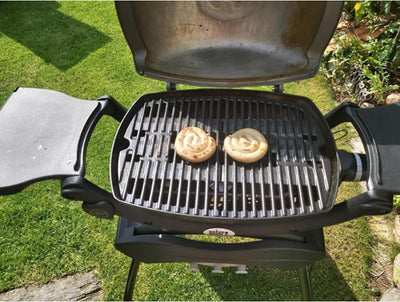 GIRXZYBX 32 x 21.6cm Gusseisen-Grillzubehör Geeignet für Weber Q100, Q1000 Serie, Q1200, Q1400, Baby