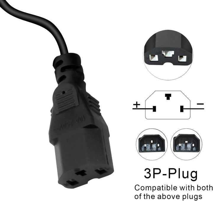 54.6V 2A Li-Ion Ladegerät mit DC Kopf, 3 Pin XLR, 3P GX16, 3P GX12, 3P Plug Netzadapter E-Plug, E-Pl