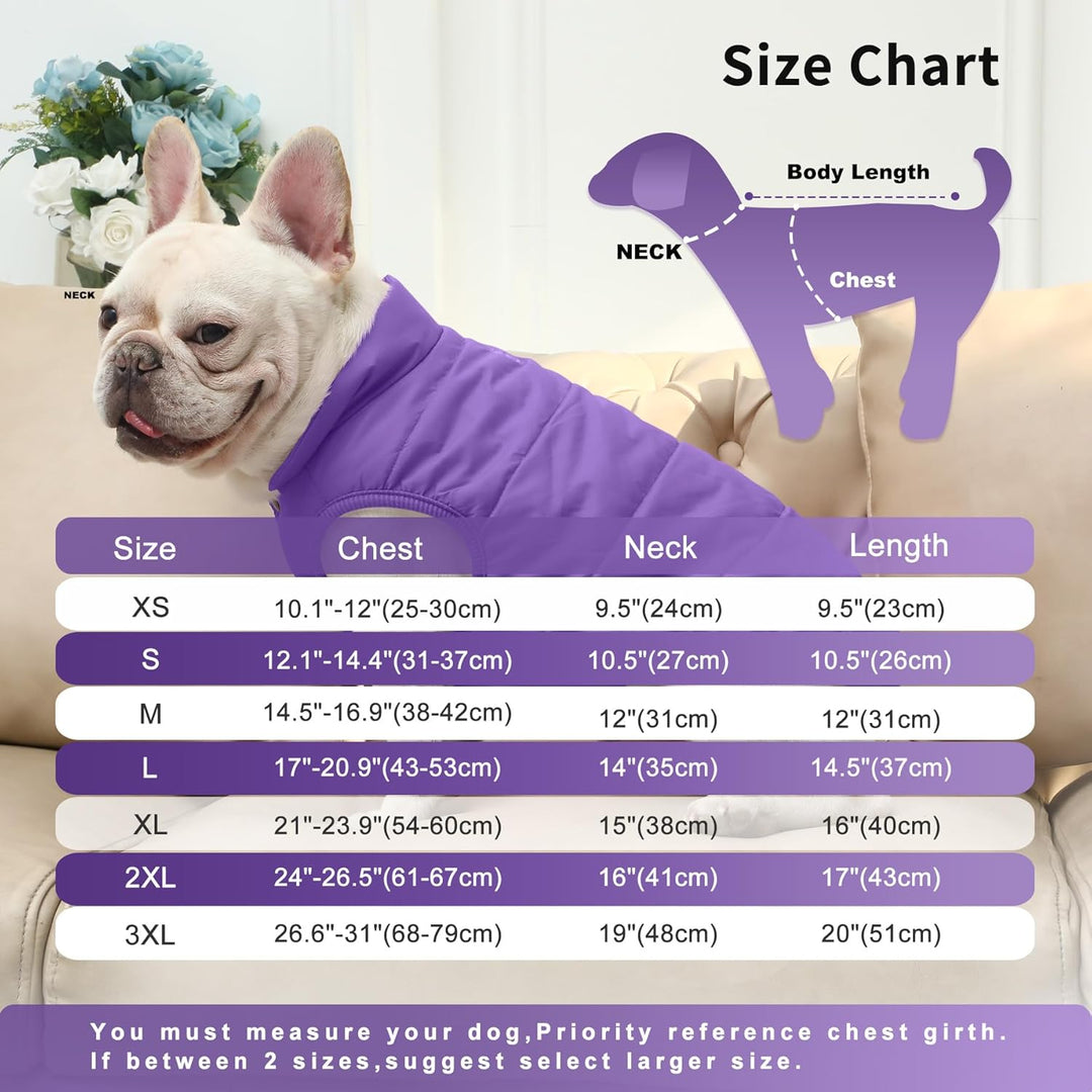 Fleece Hundejacke für Winter kaltes Wetter, Extra Weicher Hundemantel für Kleine Hunde, Winddichte W