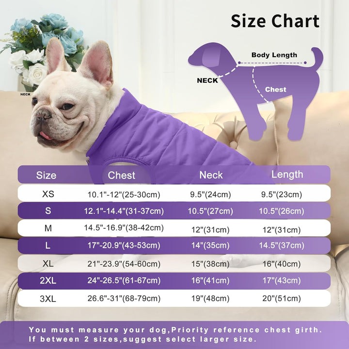 Fleece Hundejacke für Winter kaltes Wetter, Extra Weicher Hundemantel für Kleine Hunde, Winddichte W