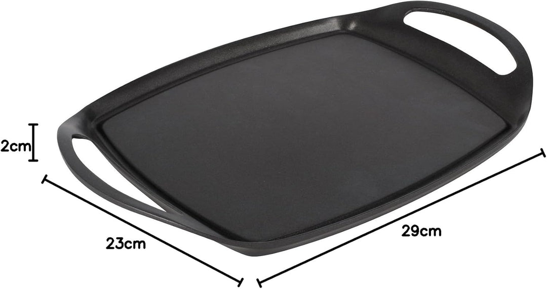 Crealys 513603 Plancha, 29x 23 cm, Aluguss, Schwarz