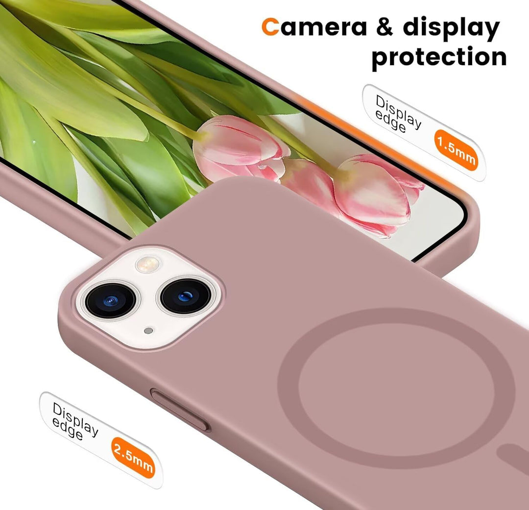Handykette für iPhone 14 Hülle mit Band [Kompatibel mit Magsafe] Flüssig Silikon Necklace Handyhülle
