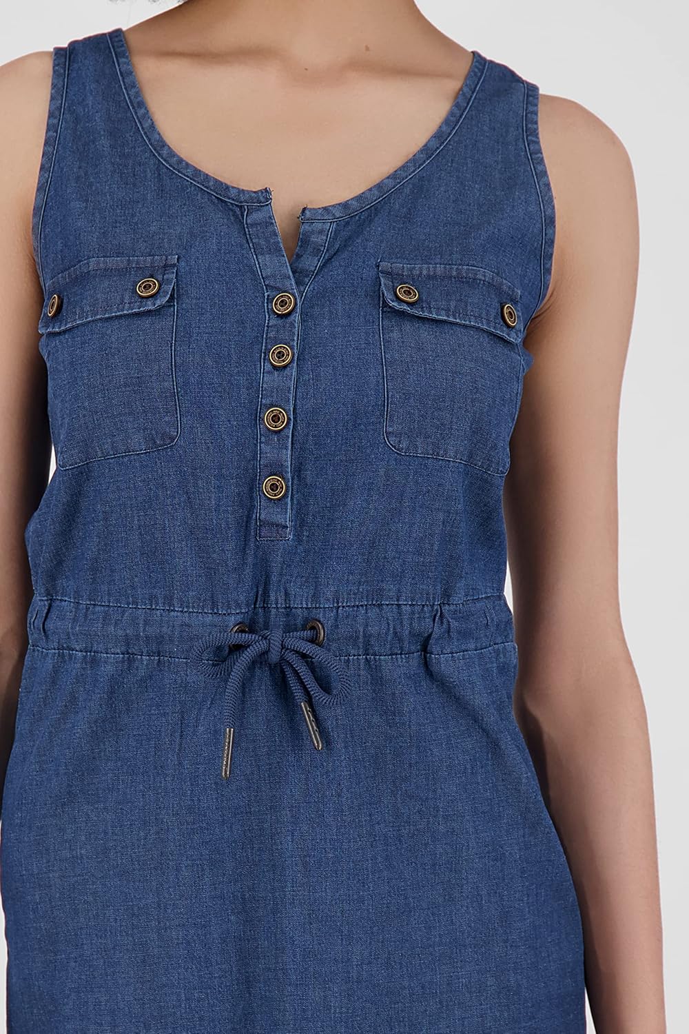 ALIFE and Kickin DorisAK DNM Dress Damen Sommerkleid, Jeanskleid, Kleid XL Dark Denim, XL Dark Denim