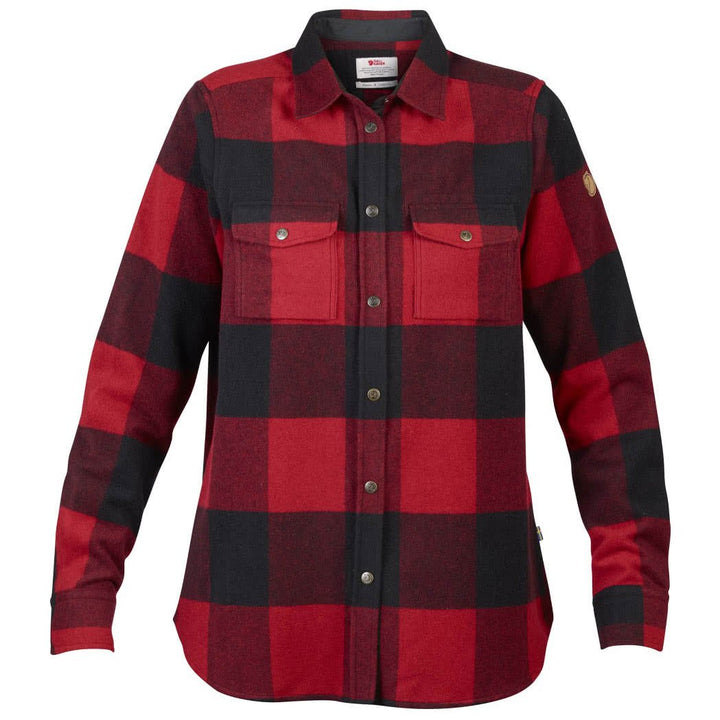 Fjällräven Damen Canada W Long Sleeved T-Shirt S Rot, S Rot