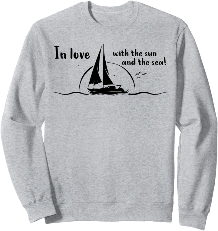 Strandküste verliebt mit der Sonne und dem Meer Urlaub Ostsee. Sweatshirt
