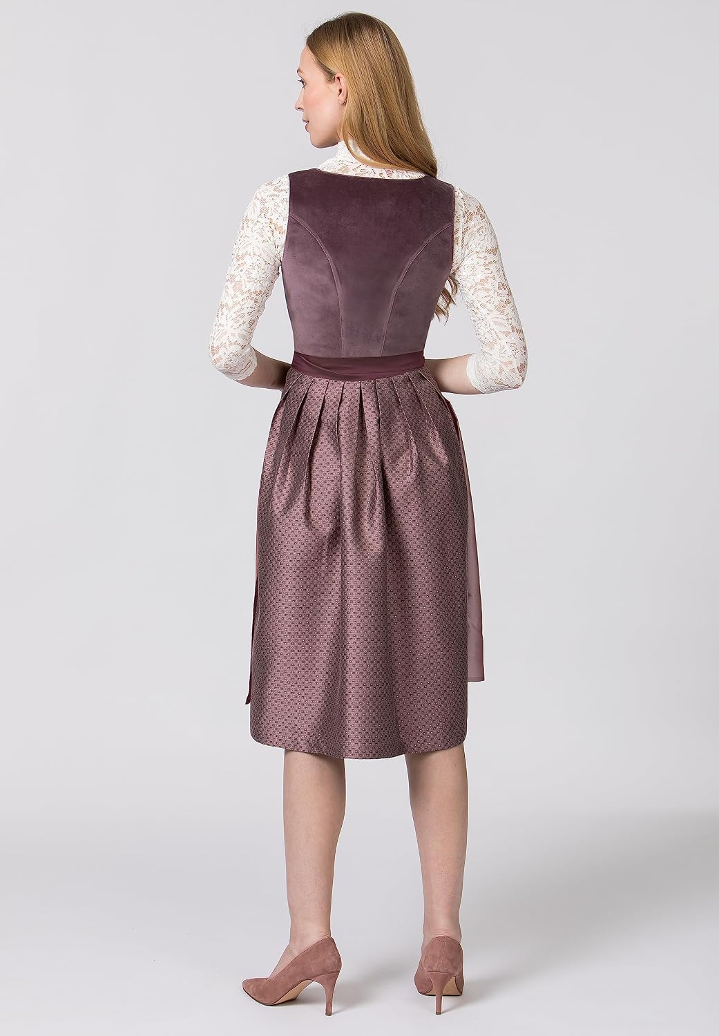 Stockerpoint Damen Dirndl Malve Kleid für besondere Anlässe 44 Aubergine, 44 Aubergine