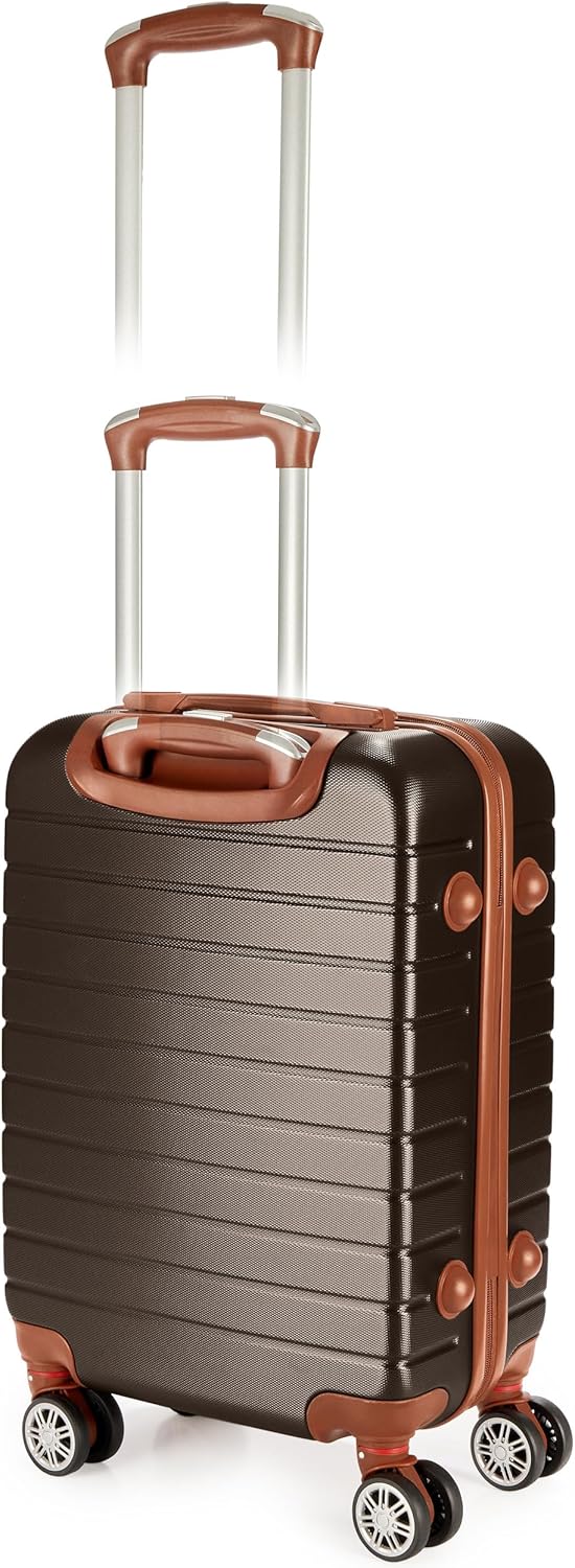 BRUBAKER Handgepäck Koffer Paris - Reisekoffer Trolley mit Zahlenschloss, 4 Rollen und Komfort Trage