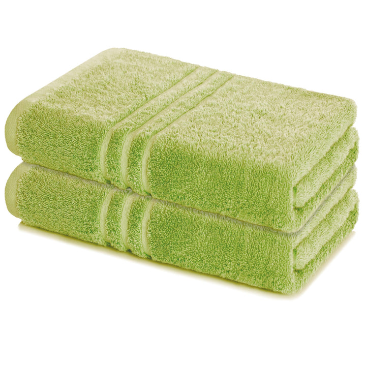 Lavea 2er Set Saunatuch 80x200cm, Frottierserie Elena, Lindgrün 2 x 80 x 200 cm Lindgrün, 2 x 80 x 2
