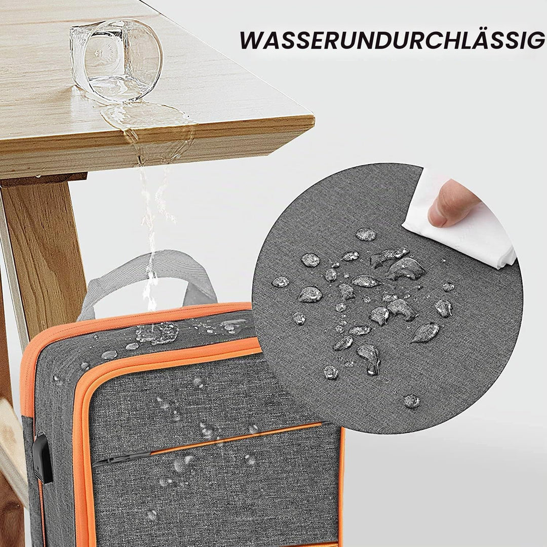 ZINZ Schlank und Erweiterbar Laptop Rucksack Wasserdicht Notebook Tasche für Männer und Frauen 13-14