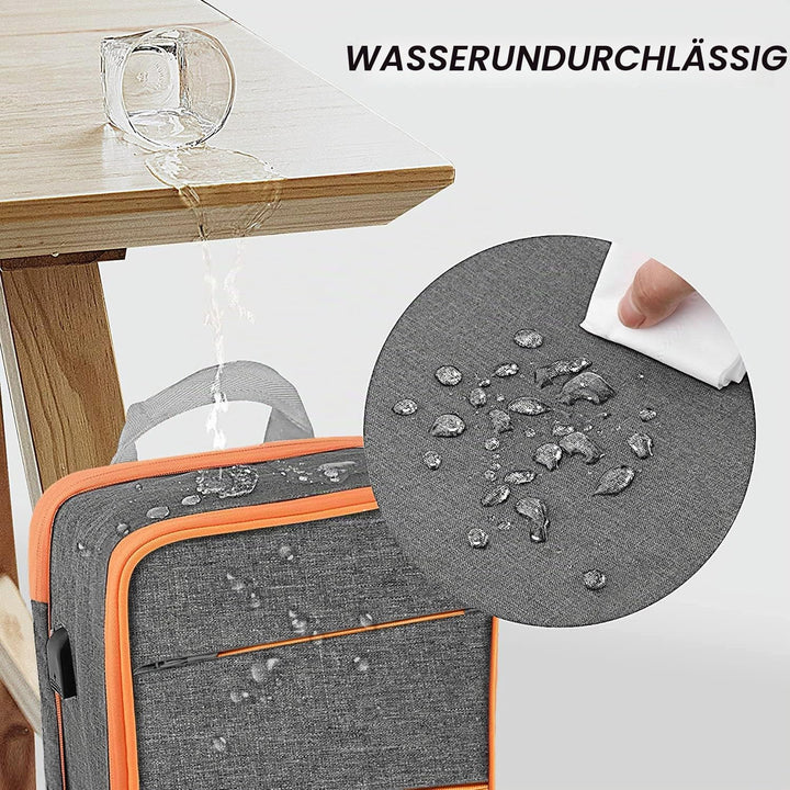 ZINZ Schlank und Erweiterbar Laptop Rucksack Wasserdicht Notebook Tasche für Männer und Frauen 13-14