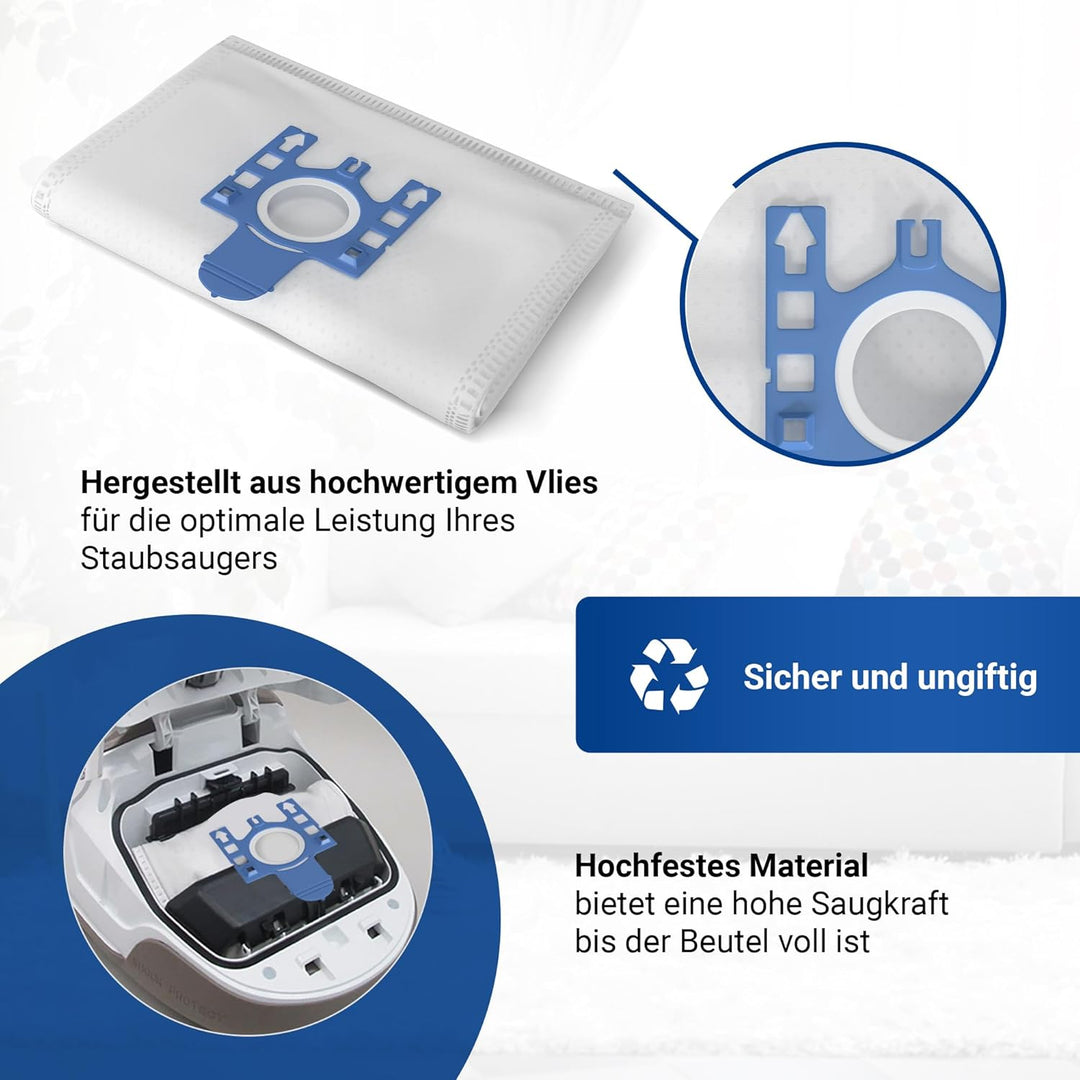 VIOKS Staubsauger Beutel SET20x Ersatz für Miele Staubsaugerbeutel 9917730 für s 8340 & Ersatz für M