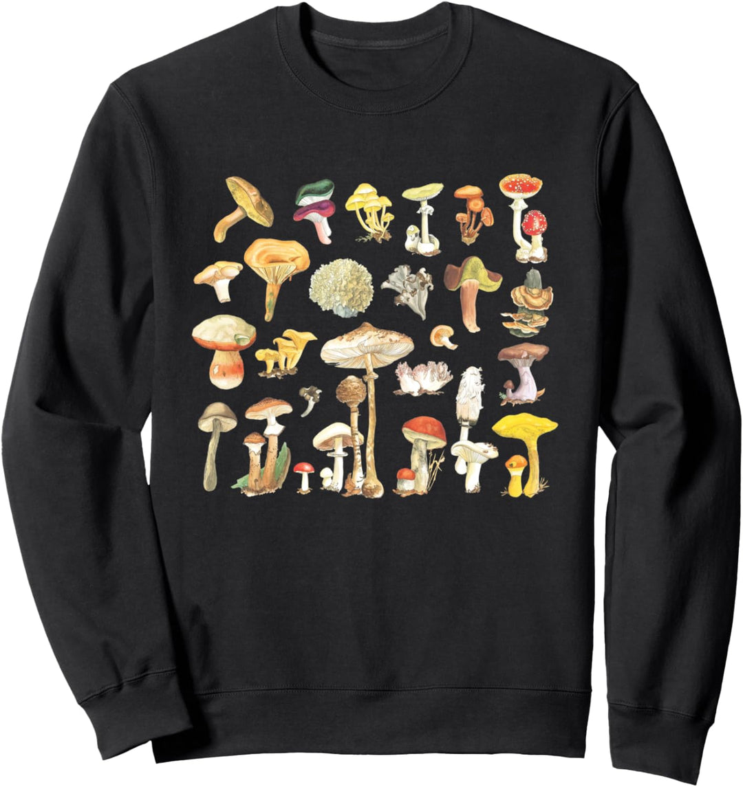 Pilzsorten Fungi Woodland Botanical Morchel Sweatshirt